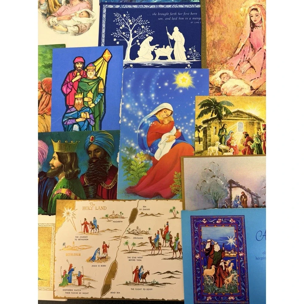 Vintage Christmas Cards Fronts ONLY for Scrapbooking Crafts Decoupage Lot of 50+